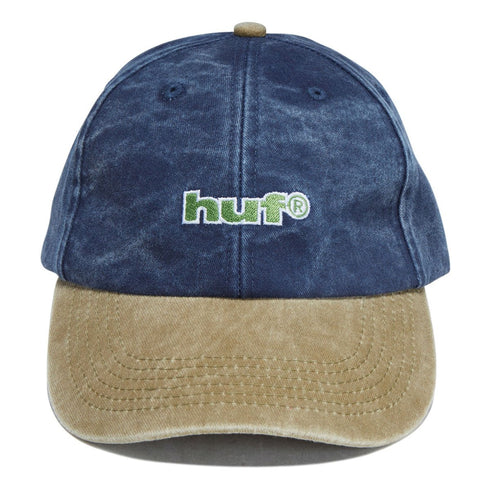 Huf Cap Two Tone 89 Washed 6 Panel Hat - Navy - Streetart.fr