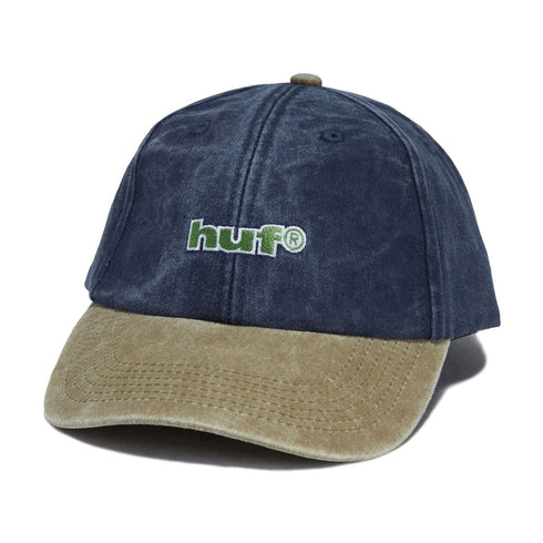 Huf Cap Two Tone 89 Washed 6 Panel Hat - Navy - Streetart.fr