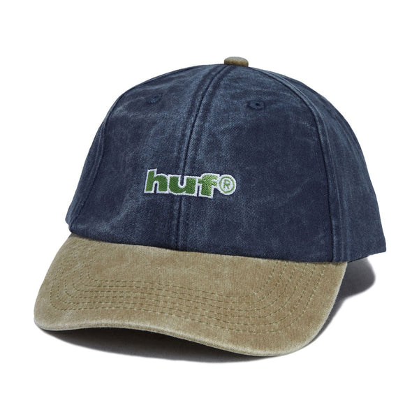 Huf Cap Two Tone 89 Washed 6 Panel Hat - Navy — casquette