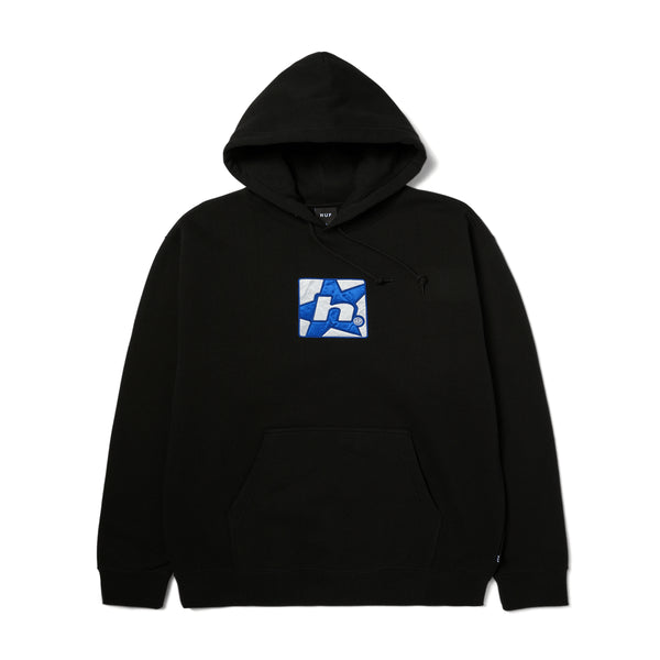Huf H Star Hood Sweat A Capuche - Black - Streetart.fr