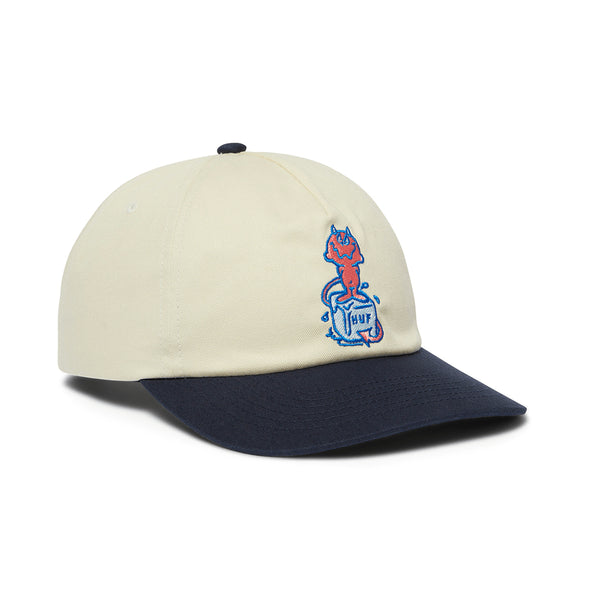 Huf Melt 5 Panel Snapback Casquette - Natural - Streetart.fr