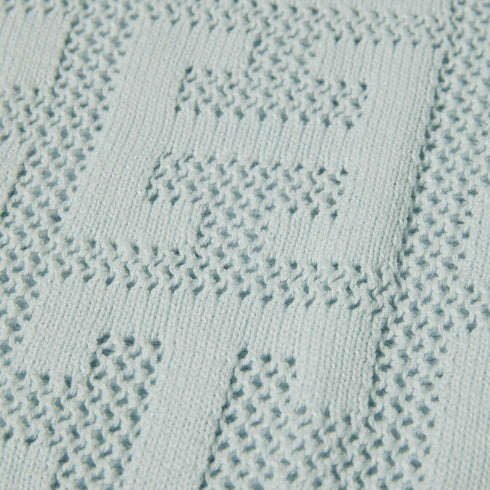 Huf Monogram Jacquard Sweater Zip Sweatshirt - Sky - Streetart.fr