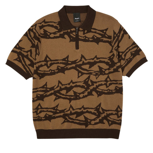 Huf Polo Fantasies Knit - Brown - Streetart.fr