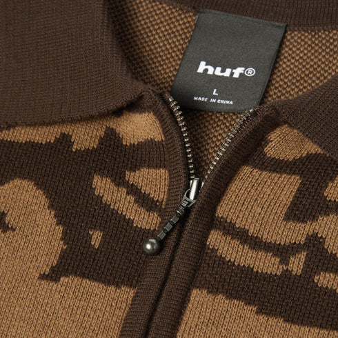 Huf Polo Fantasies Knit - Brown - Streetart.fr