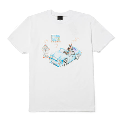 Huf Road Dawg T-Shirt - White - Streetart.fr