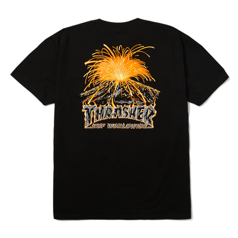 Huf X Thrasher Meltdown T - Shrit - Black - Streetart.fr