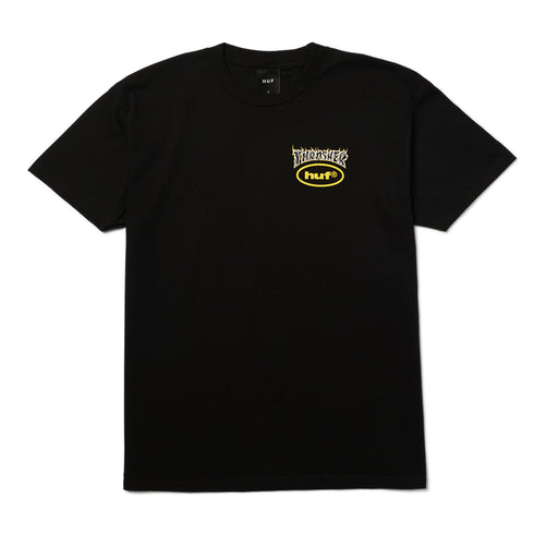 Huf X Thrasher Meltdown T - Shrit - Black - Streetart.fr