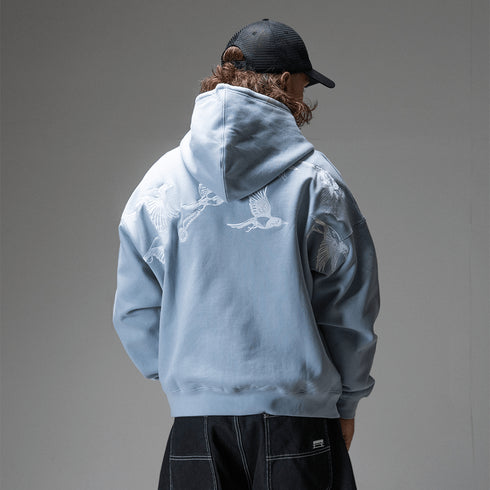 Jacker - D.Birds Cooper Hoodie Zip - Blue - Streetart.fr