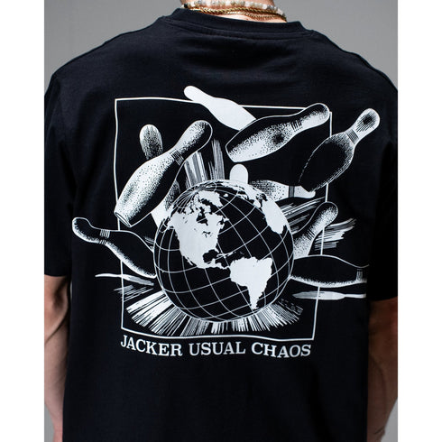 Jacker Nine Pin T-Shirt - Black - Streetart.fr