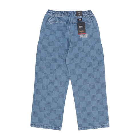Vans Wm Mened Chek Denim Loose Crop Pant Check Denim Stone