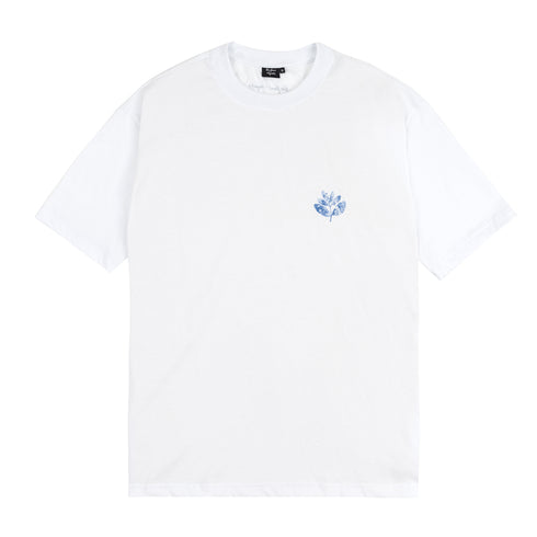 Magenta X Blue Flowers T-Shirt - White - Streetart.fr