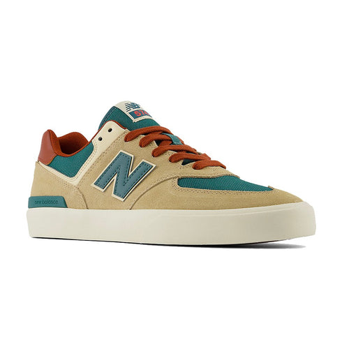 New Balance Numeric Nm 574 Tan / Forest Green - Streetart.fr