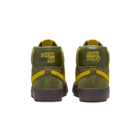 Nike Sb Blazer Mid Qs Antihero Rough Green / Amarillo - Rough Green - Streetart.fr