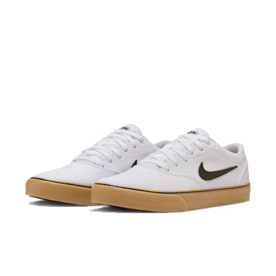Nike SB Chron 2 Cnvs Summit White / Black / White Gum Light Brown - Streetart.fr