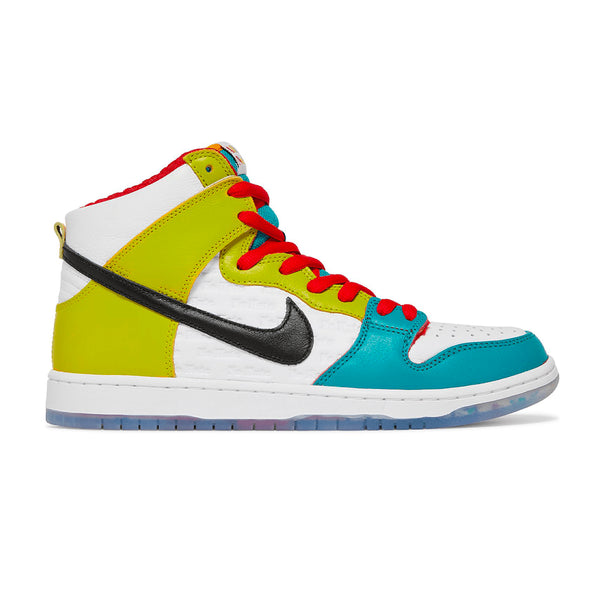 Nike SB Dunk High Pro Qs Froskate White/metallic Gold - university Red - Streetart.fr