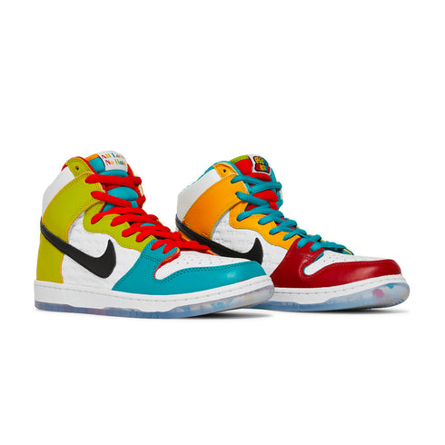 Nike SB Dunk High Pro Qs Froskate White/metallic Gold - university Red - Streetart.fr