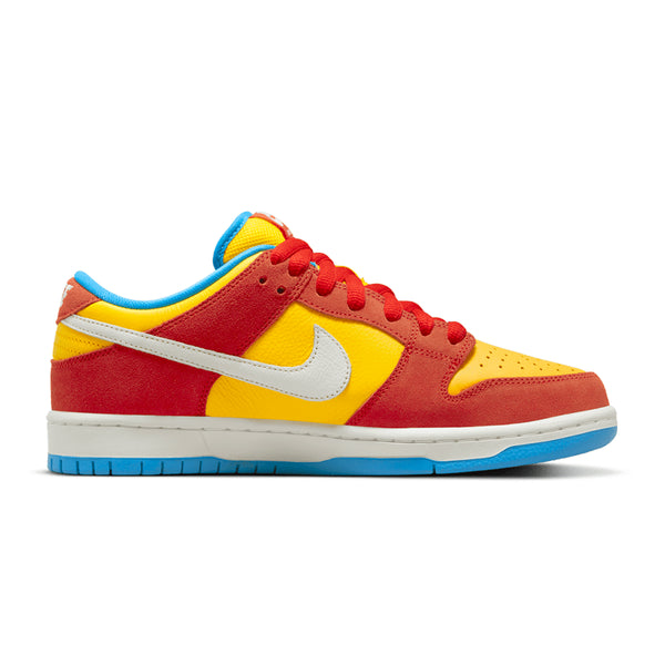 Nike SB Dunk Low Pro Bart Simpson - Habanero Red/white - blue Hero - Streetart.fr