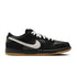 Nike Sb Dunk Low Pro Black / White / Black - Gum Light Brown - Streetart.fr