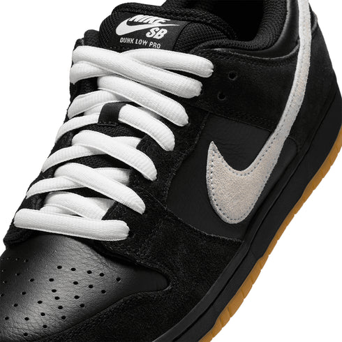 Nike Sb Dunk Low Pro Black / White / Black - Gum Light Brown - Streetart.fr
