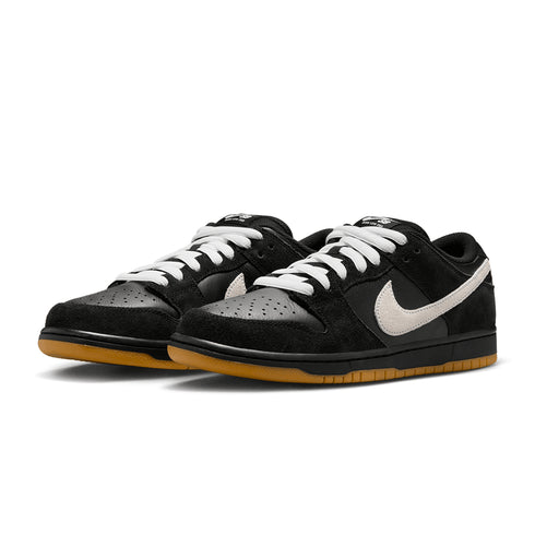 Nike Sb Dunk Low Pro Black / White / Black - Gum Light Brown - Streetart.fr