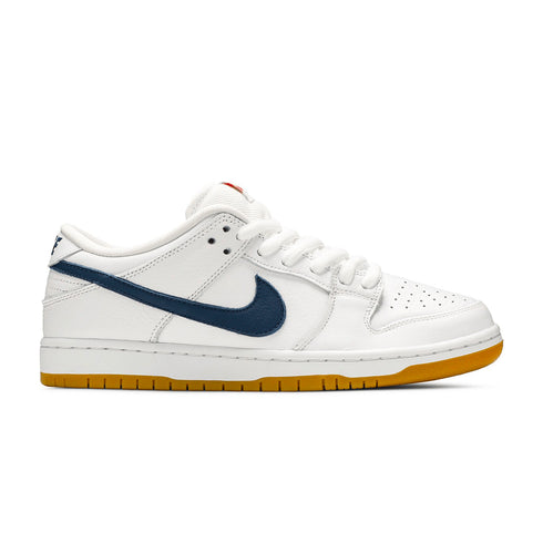 Nike SB Dunk Low Pro Iso White/navy - white - safety Orange - Streetart.fr