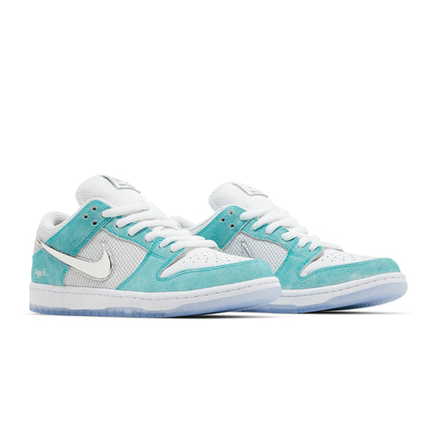Nike Sb Dunk Low Pro Qs April - Racer Blue/Metallic Silver - White - Streetart.fr