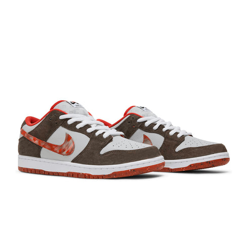 Nike Sb Dunk Low Pro Qs Cruched D.C - Olive Grey/Mantra Orange - Streetart.fr