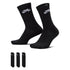 Nike SB Ed Elvd Sb 3 Pairs Crew Socks - Black / Black / White - Streetart.fr