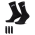 Nike Sb Ed Elvd Sb 3 Pairs Crew Socks - Black / Black / White - Streetart.fr