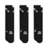 Nike SB Ed Elvd Sb 3 Pairs Crew Socks - Black / Black / White - Streetart.fr