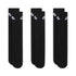 Nike SB Ed Elvd Sb 3 Pairs Crew Socks - Black / Black / White - Streetart.fr