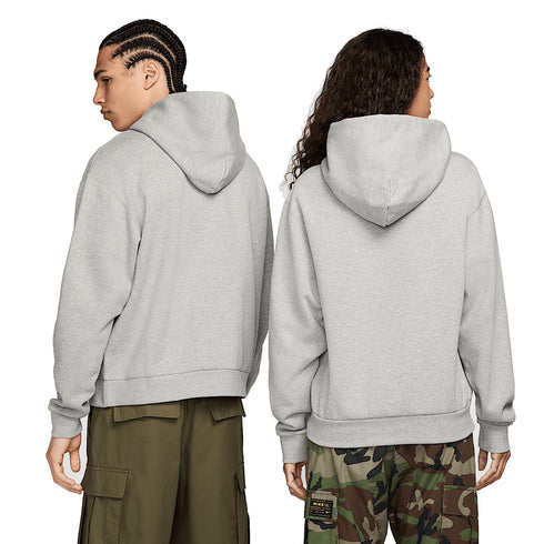 Nike SB Essential Logo Fleece Po Sweat Hood Dk - Grey Heather / White - Streetart.fr