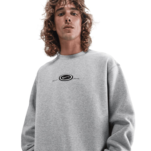 Nike Sb Fleece Crew Bb Koston Sweatshirt - Dark Grey Heather - Streetart.fr