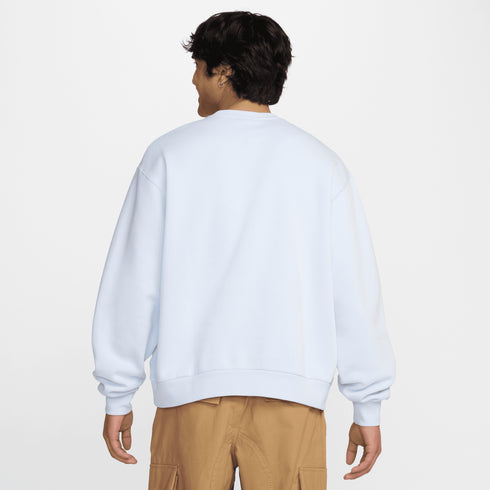 Nike Sb Fleece Crew Essential Logo Sweatshirt - Football Grey / White - Streetart.fr