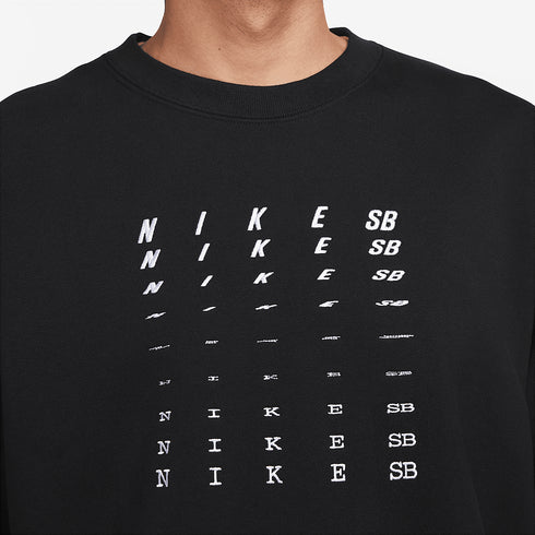 Nike SB Fleece Crew Fade Gfx Sweat Crew Black - Streetart.fr