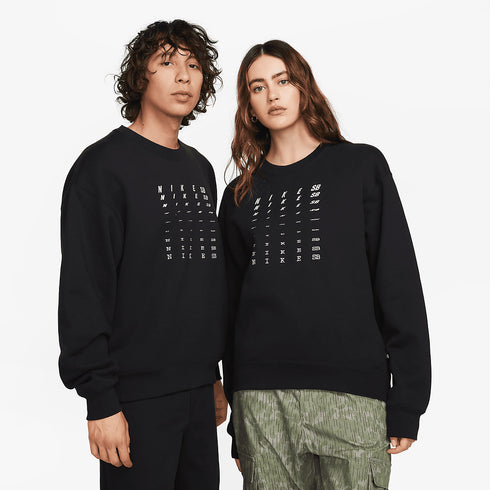 Nike SB Fleece Crew Fade Gfx Sweat Crew Black - Streetart.fr