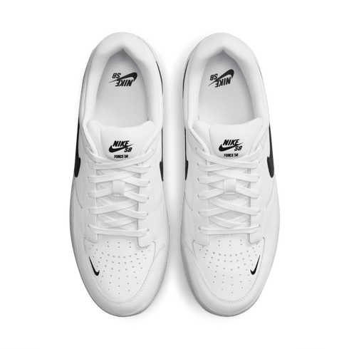 Nike SB Force 58 Prm L White / Black / White - White — vue 5