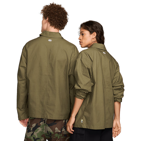 Nike SB Olympic Agnostic Chore Jacket Qs - Medium Olive / White - Streetart.fr