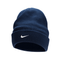 Nike SB Peak Metallic Swoosh Beanie - Midnight Navy / Metallic Silver - Streetart.fr