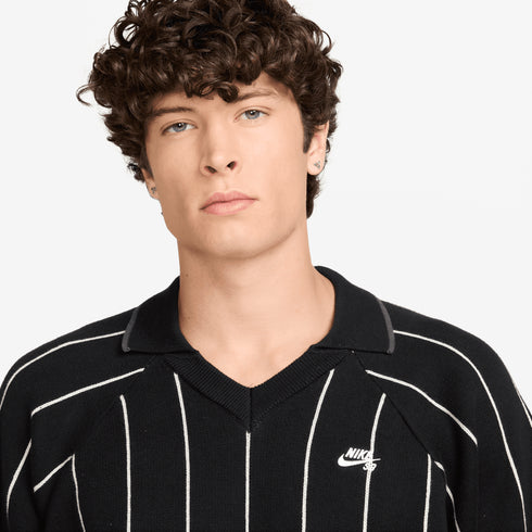 Nike Sb Stripe Ss Polo Sweater - Black / Sail / Black - Streetart.fr