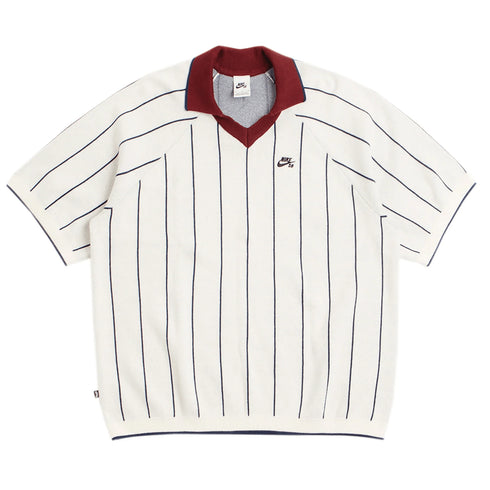 Nike Sb Stripe Ss Polo Sweater - Sail / Midnight Navy / Dark Team Red - Streetart.fr