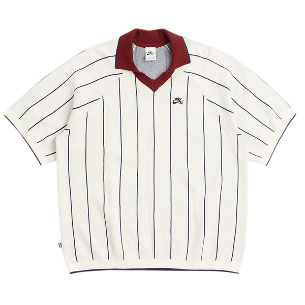 Nike Sb Stripe Ss Polo Sweater - Sail / Midnight Navy / Dark Team Red - Streetart.fr