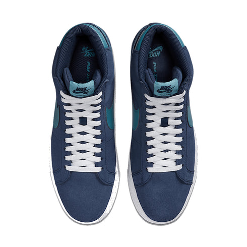 Nike SB Zoom Blazer Mid - Midnight Navy / Noise Aqua - Streetart.fr