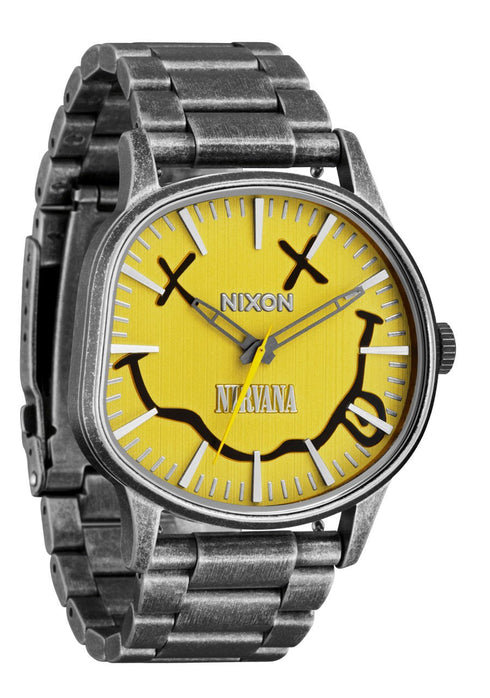 Nixon Nirvana Sentry Wobble - Yellow Nirvana Smiley - Streetart.fr