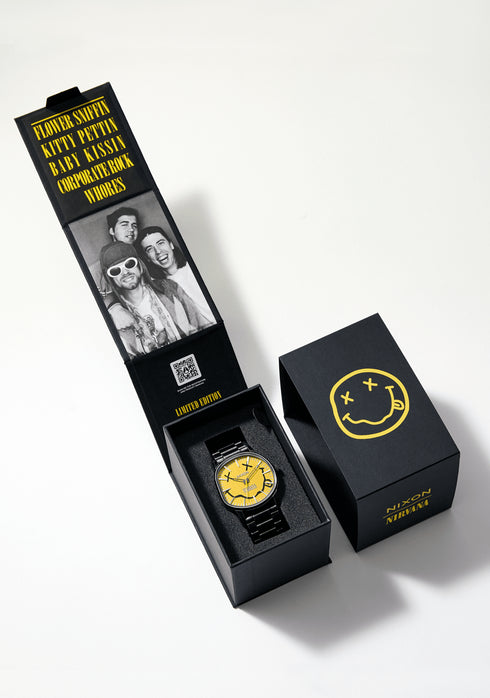Nixon Nirvana Sentry Wobble - Yellow Nirvana Smiley - Streetart.fr