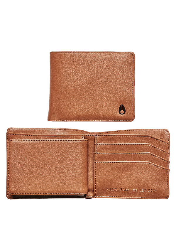 Nixon Pass Vegan Leather Coin Wallet - Saddle — portefeuille