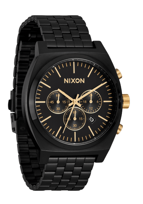 Nixon Time Teller Chrono - Black / Black / Gold - Streetart.fr