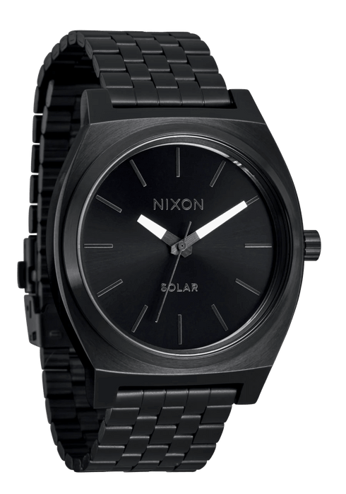 Nixon Time Teller Solar - All Black / White - Streetart.fr
