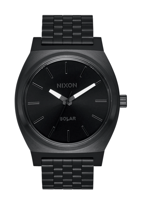 Nixon Time Teller Solar - All Black / White - Streetart.fr