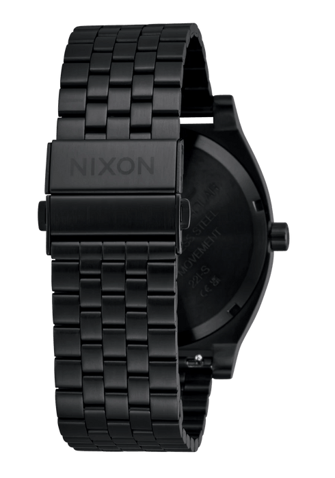 Nixon Time Teller Solar - All Black / White - Streetart.fr